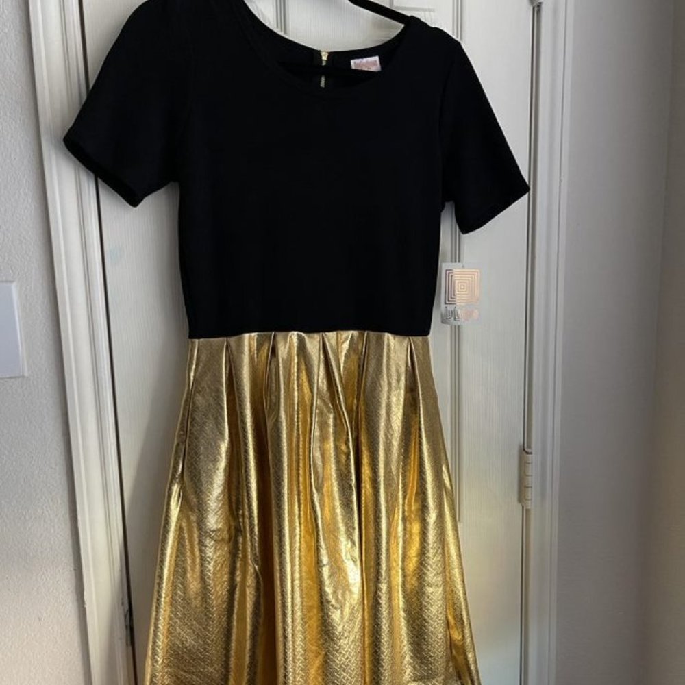 LLR Amelia Black and Gold Dress